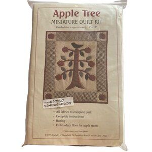 Vintage 1995 Rachel's of Greenfield Folk Art Apple Tree Miniature Quilt Kit